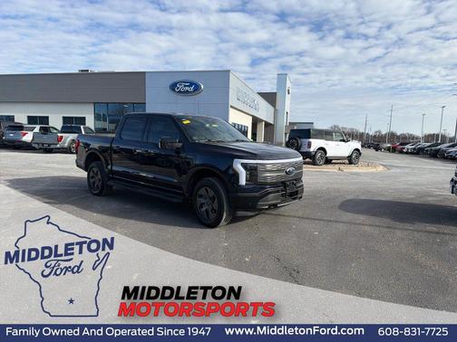 Antimatter Blue Metallic 2023 Ford F-150 Lightning LARIAT