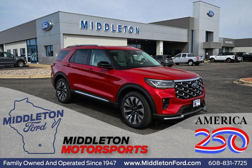 Rapid Red Metallic Tinted Clearcoat 2026 Ford Explorer Platinum