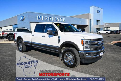 White Platinum Metallic Tri-Coat 2019 Ford F-350 King Ranch Truck