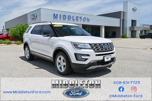 White Platinum Metallic Tri-Coat 2016 Ford Explorer XLT