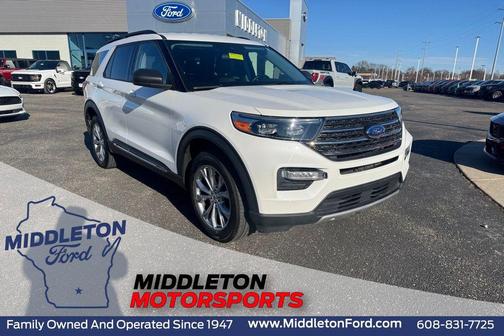 Star White Metallic Tri-Coat 2023 Ford Explorer XLT