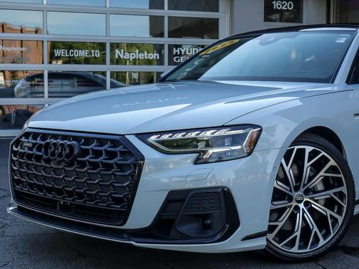 Glacier White Metallic 2023 Audi A8 L 55