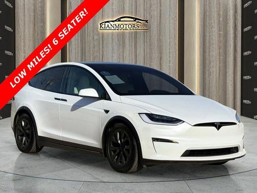 Pearl White Multi-Co 2023 Tesla Model X Plaid Tri Motor All-Wheel Drive