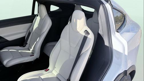 Pearl White Multi-Co 2023 Tesla Model X Plaid Tri Motor All-Wheel Drive