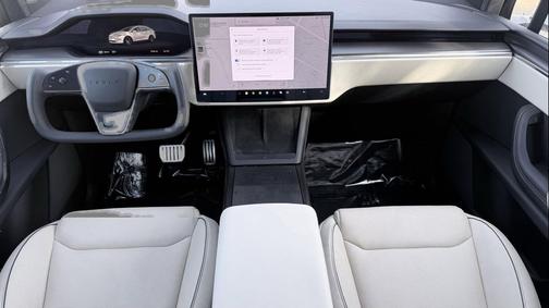 Pearl White Multi-Co 2023 Tesla Model X Plaid Tri Motor All-Wheel Drive