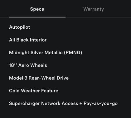2023 Tesla Model 3 Standard Range