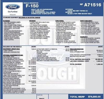 Rapid Red Metallic T 2022 Ford F-150 Lariat