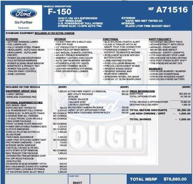 Rapid Red Metallic T 2022 Ford F-150 Lariat