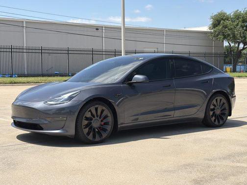 Gray 2022 Tesla Model 3 Performance