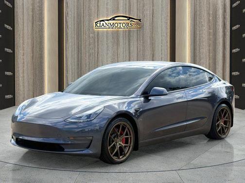Gray 2022 Tesla Model 3 Performance