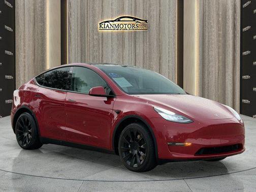 Red Multi-Coat 2021 Tesla Model Y Long Range Dual Motor All-Wheel Drive