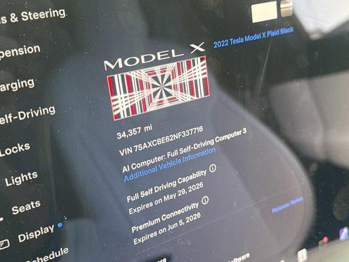Solid Black 2022 Tesla Model X Plaid Tri Motor All-Wheel Drive