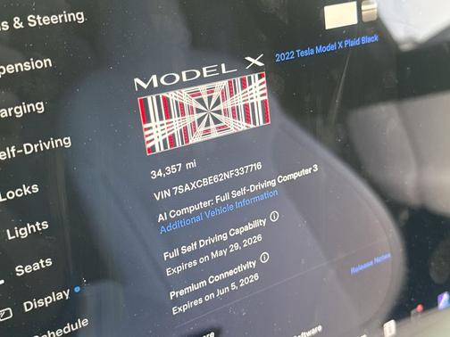Solid Black 2022 Tesla Model X Plaid Tri Motor All-Wheel Drive
