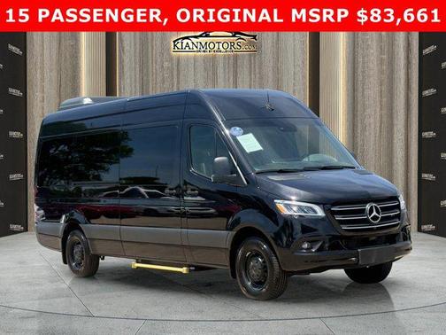 Obsidian Black Metal 2023 Mercedes-Benz Sprinter 2500 High Roof