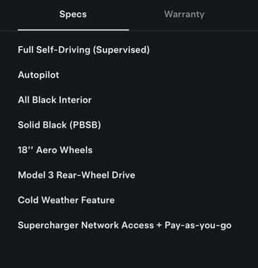 Solid Black 2023 Tesla Model 3 Standard Range