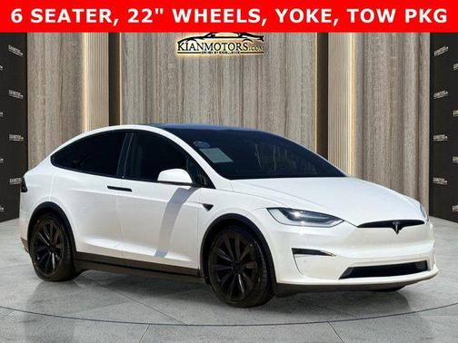 Pearl White Multi-Co 2022 Tesla Model X Dual Motor All-Wheel Drive