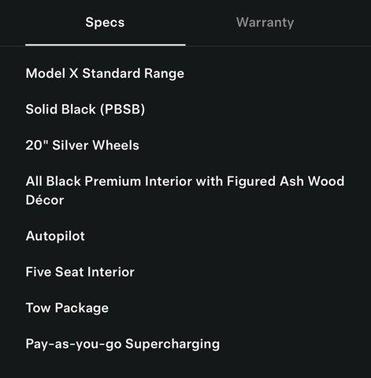 2019 Tesla Model X Standard Range