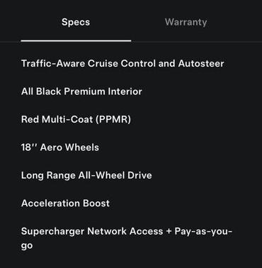 Red Multi-Coat 2020 Tesla Model 3 Long Range