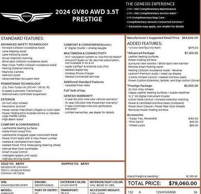 2024 Genesis GV80 3.5T