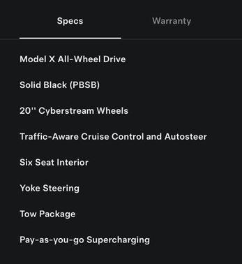 Solid Black 2023 Tesla Model X Standard Range