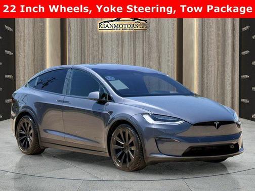 Midnight Silver Meta 2022 Tesla Model X Plaid Tri Motor All-Wheel Drive