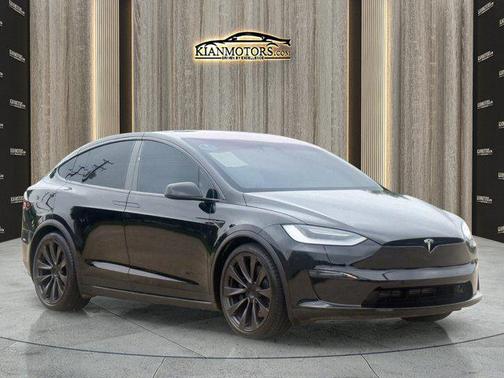 Solid Black 2022 Tesla Model X Plaid Tri Motor All-Wheel Drive