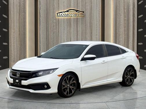 Platinum White Pearl 2020 Honda Civic Sport