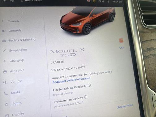 Red Multi-Coat 2017 Tesla Model X 75D