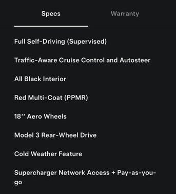 Red Multi-Coat 2022 Tesla Model 3 Standard Range