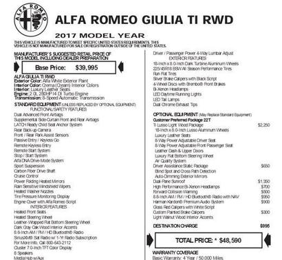 2017 Alfa Romeo Giulia Ti