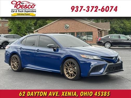 Reservoir Blue 8q4 2024 Toyota Camry Hybrid SE