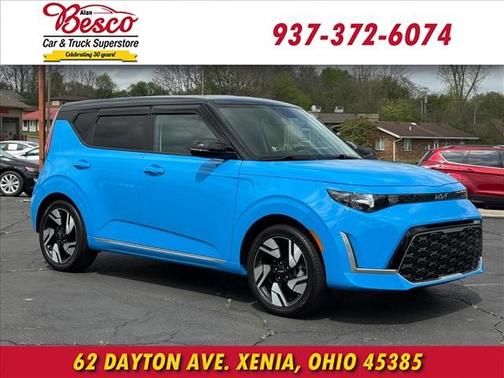 Surf Blue w/Black Roof 2023 Kia Soul GT-Line