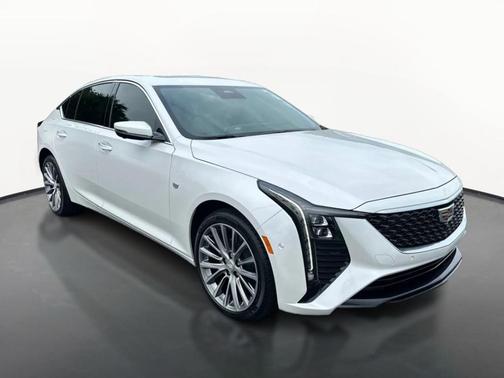 Crystal White Tri-Coat 2025 Cadillac CT5 Premium Luxury AWD
