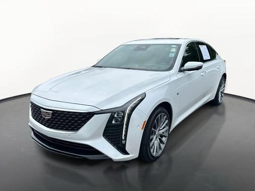Crystal White Tri-Coat 2025 Cadillac CT5 Premium Luxury AWD