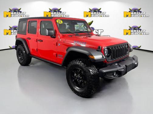 Firecracker Red Clearcoat 2025 Jeep Wrangler 4xe Willys