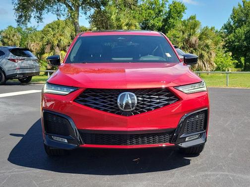 Red 2025 Acura MDX A-Spec