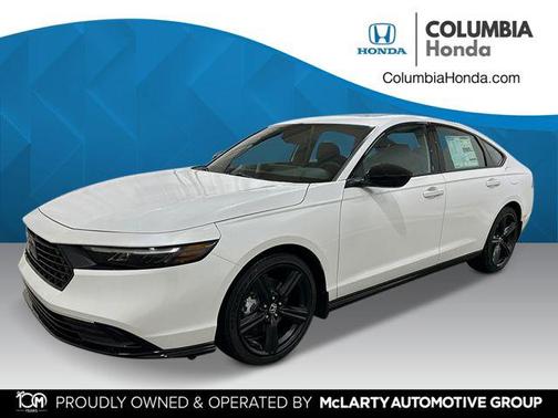Platinum White Pearl 2026 Honda Accord Hybrid Sport-L