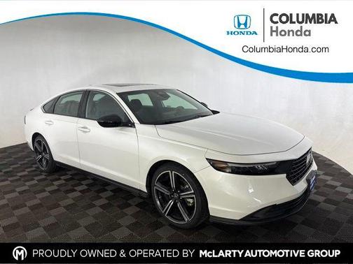 Platinum White Pearl 2024 Honda Accord Hybrid Sport