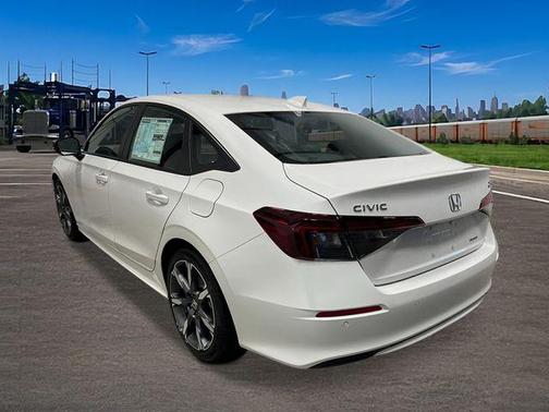 Platinum White Pearl 2026 Honda Civic Hybrid Sport Touring