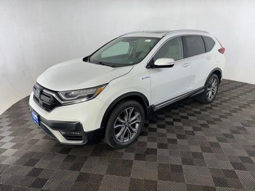 Platinum White 2021 Honda CR-V Hybrid Touring