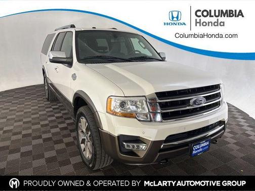 White Platinum Metallic Tri-Coat 2016 Ford Expedition EL King Ranch