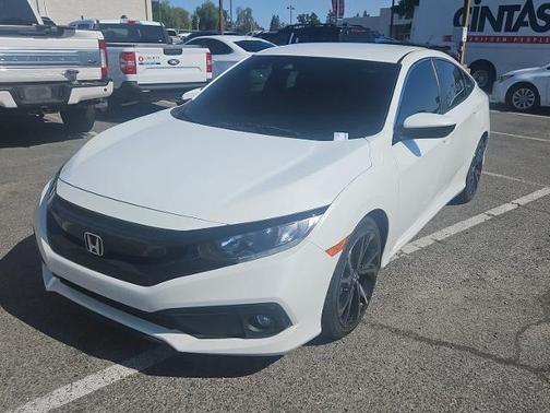 Platinum White Pearl 2019 Honda Civic SPORT
