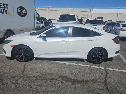 Platinum White Pearl 2019 Honda Civic SPORT