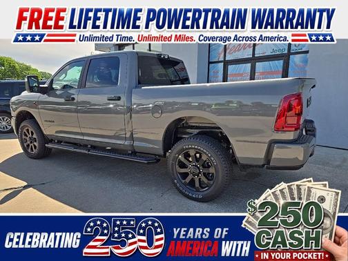 Ceramic Gray Clear-Coat Exterior Paint 2026 RAM 2500 Big Horn Crew Cab 4x4 6'4' Box