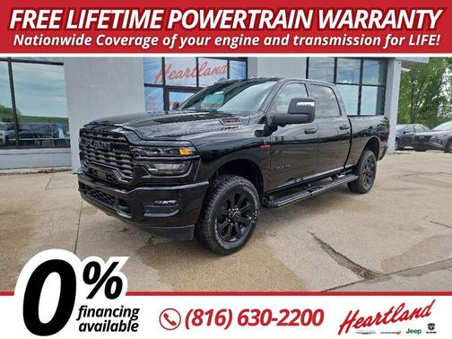 Diamond Black Crystal Pearl-Coat Exterior Paint 2026 RAM 2500 Big Horn Crew Cab 4x4 6'4' Box