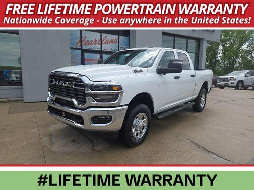 Bright White Clear-Coat Exterior Paint 2026 RAM 2500 Tradesman Crew Cab 4x4 6'4' Box