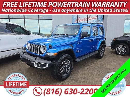 Hydro Blue Pearlcoat 2024 Jeep Wrangler 4-Door Sahara 4x4