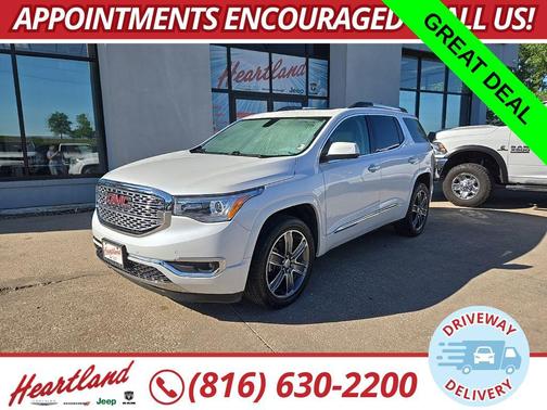 White Frost Tricoat 2019 GMC Acadia Denali