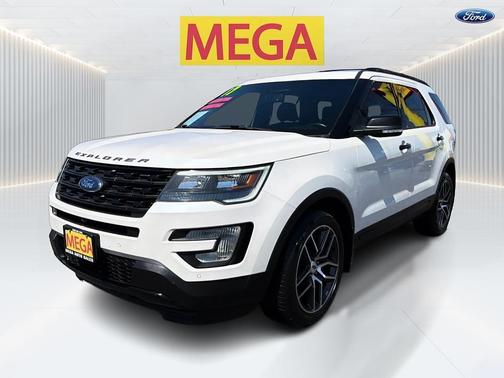 White Platinum Metallic Tri-Coat 2017 Ford Explorer sport