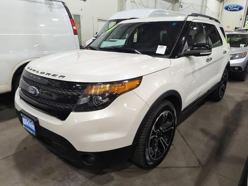 White Platinum Metallic Tri-Coat 2014 Ford Explorer Sport